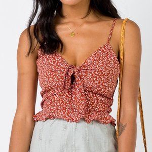 Princess Polly Floral Tie Top